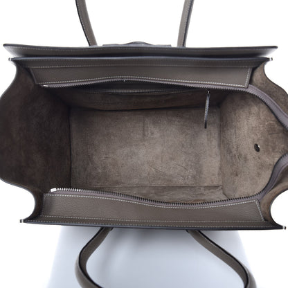 Celine Drummed Calfskin Mini Luggage Souris 5 of 8