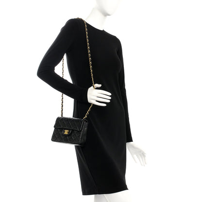 Chanel Lambskin Quilted Mini Square Flap Black 2 of 7