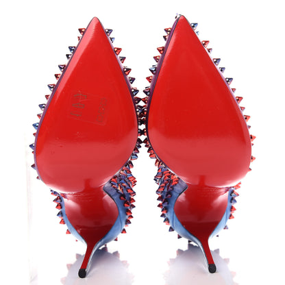 Christian Louboutin Patent Scarabe Follies Spikes 120 Pumps 38.5 Rose Digitale 6 of 10