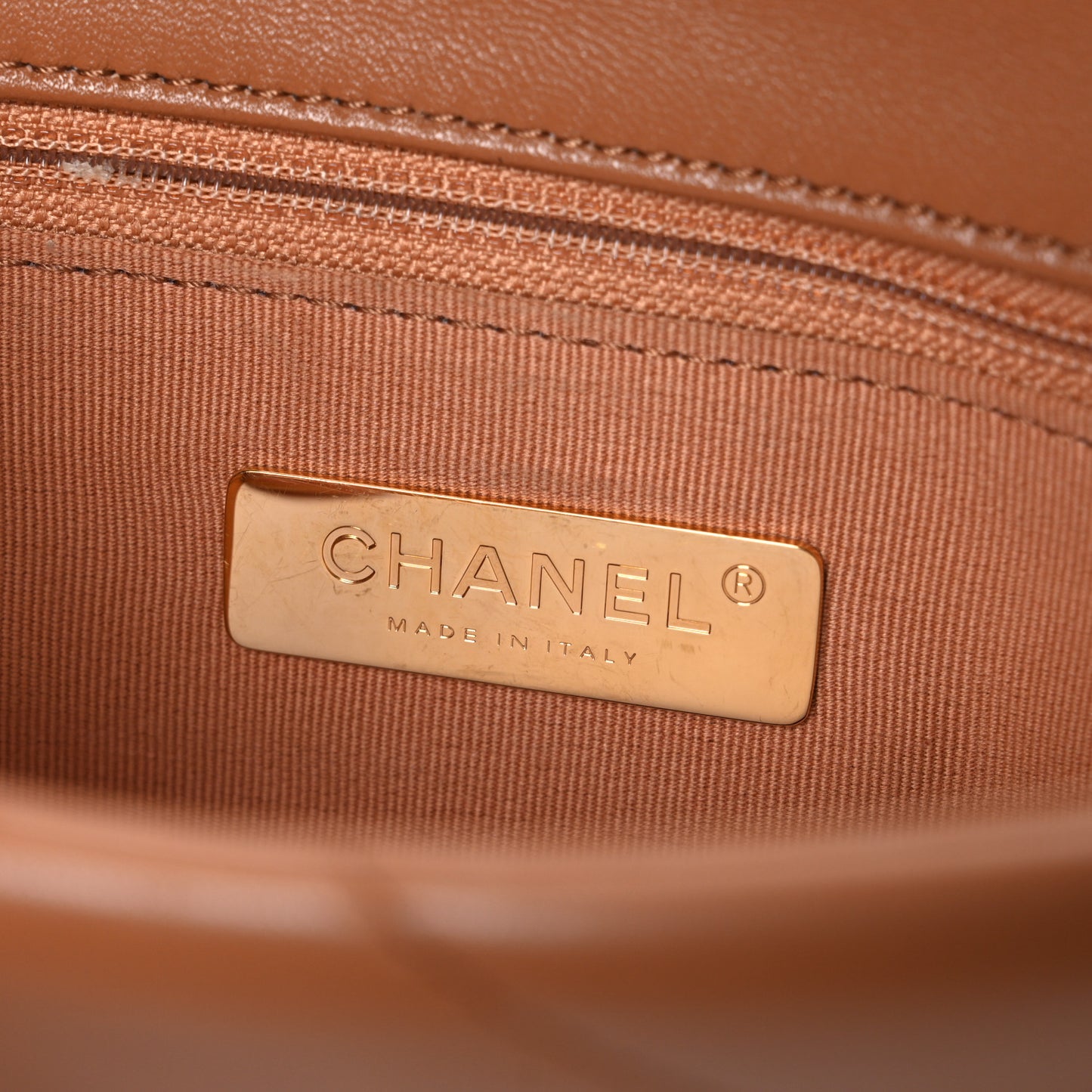 Lambskin Quilted Medium Chanel 19 Flap Brown