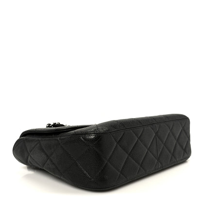 Chanel Caviar Quilted Jumbo Single Flap Black 4 of 12