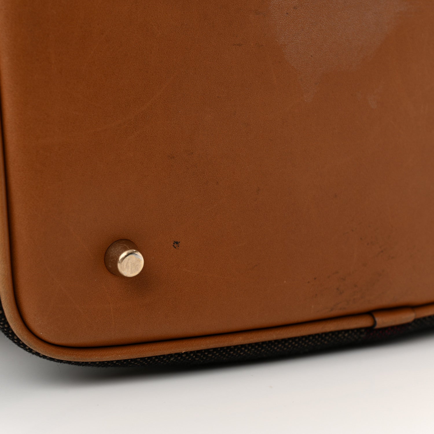 Burberry Grainy Calfskin Canvas Mega Check Medium Ashby Tassel Hobo Saddle Brown 12 of 13