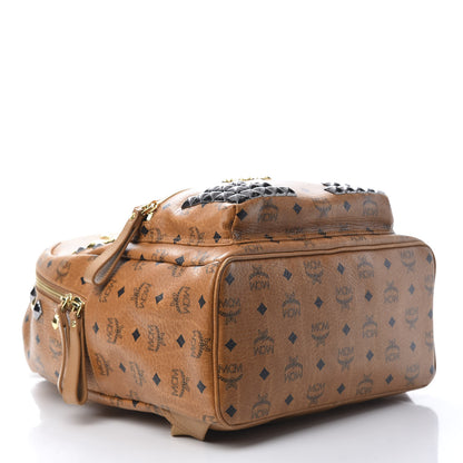 MCM Visetos Studded Medium Stark M Backpack Cognac 3 of 13