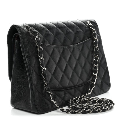 Chanel Caviar Quilted Jumbo Double Flap Black 3 of 13