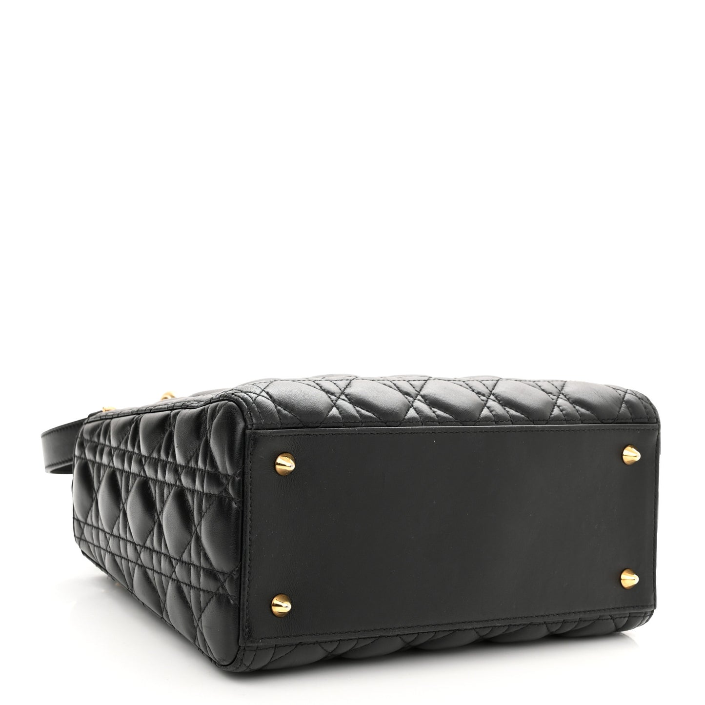 Lambskin Cannage Medium Lady Dior Black