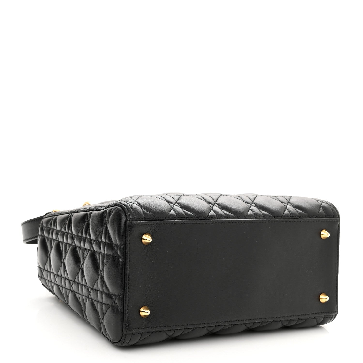 Christian Dior Lambskin Cannage Medium Lady Dior Black 4 of 10
