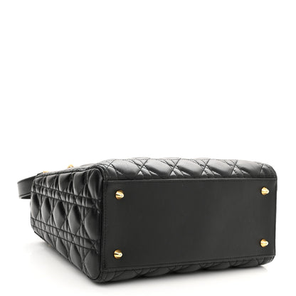 Christian Dior Lambskin Cannage Medium Lady Dior Black 4 of 10