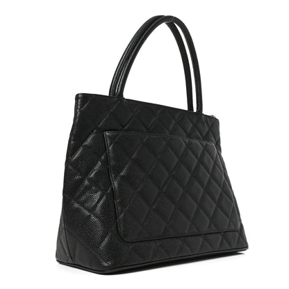 Chanel Caviar Quilted Medallion Tote Black 3 of 10