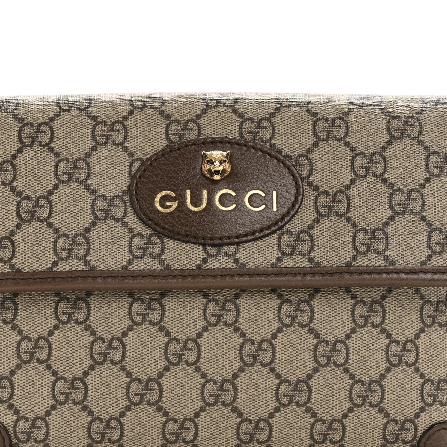 GG Supreme Monogram Neo Vintage Web Belt Bag Brown