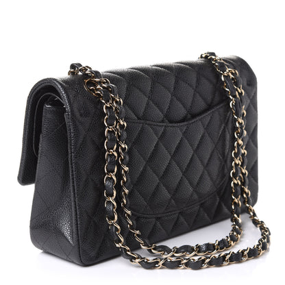 Chanel Caviar Quilted Medium Double Flap Dark Grey 2 of 10