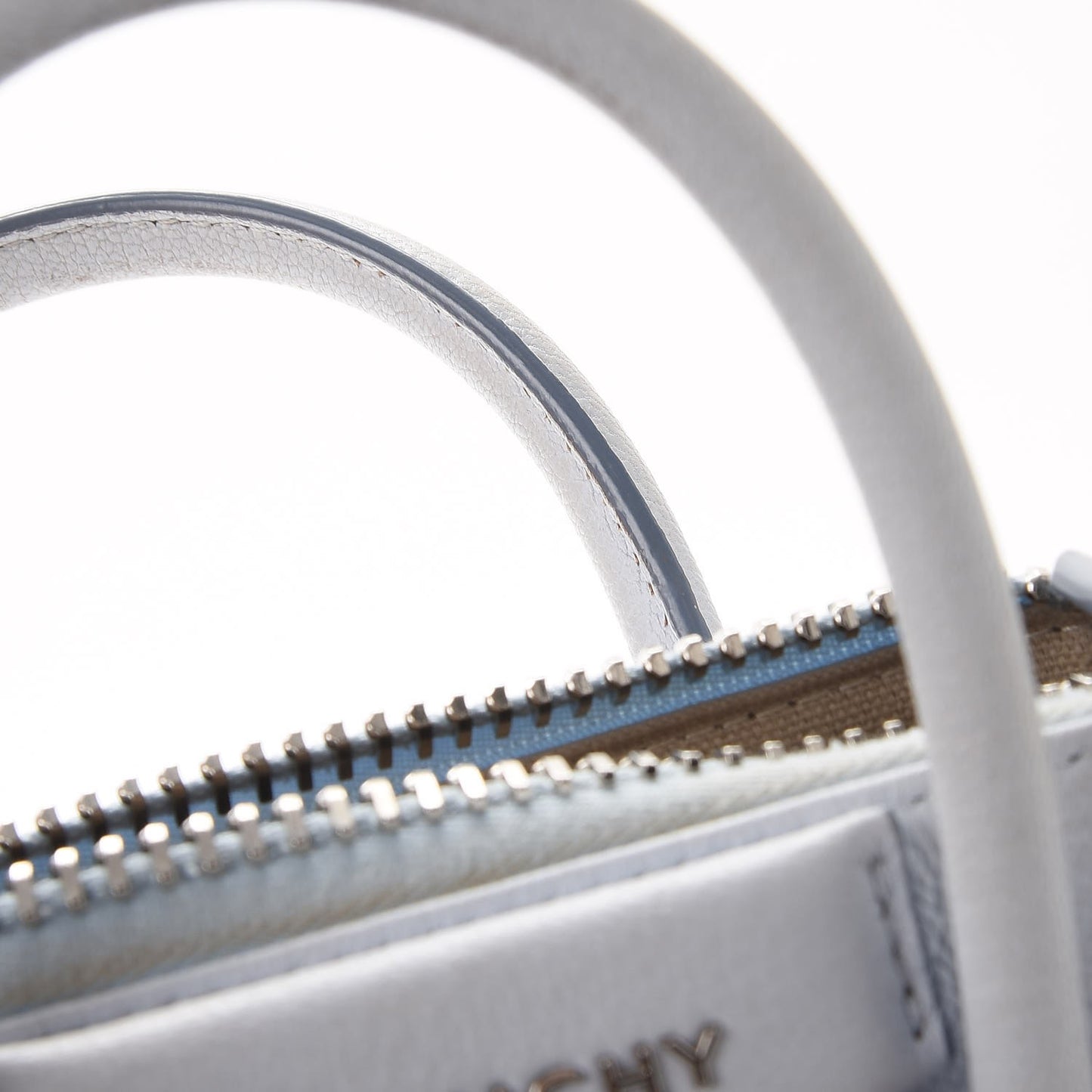 Sugar Goatskin Mini Antigona Light Blue