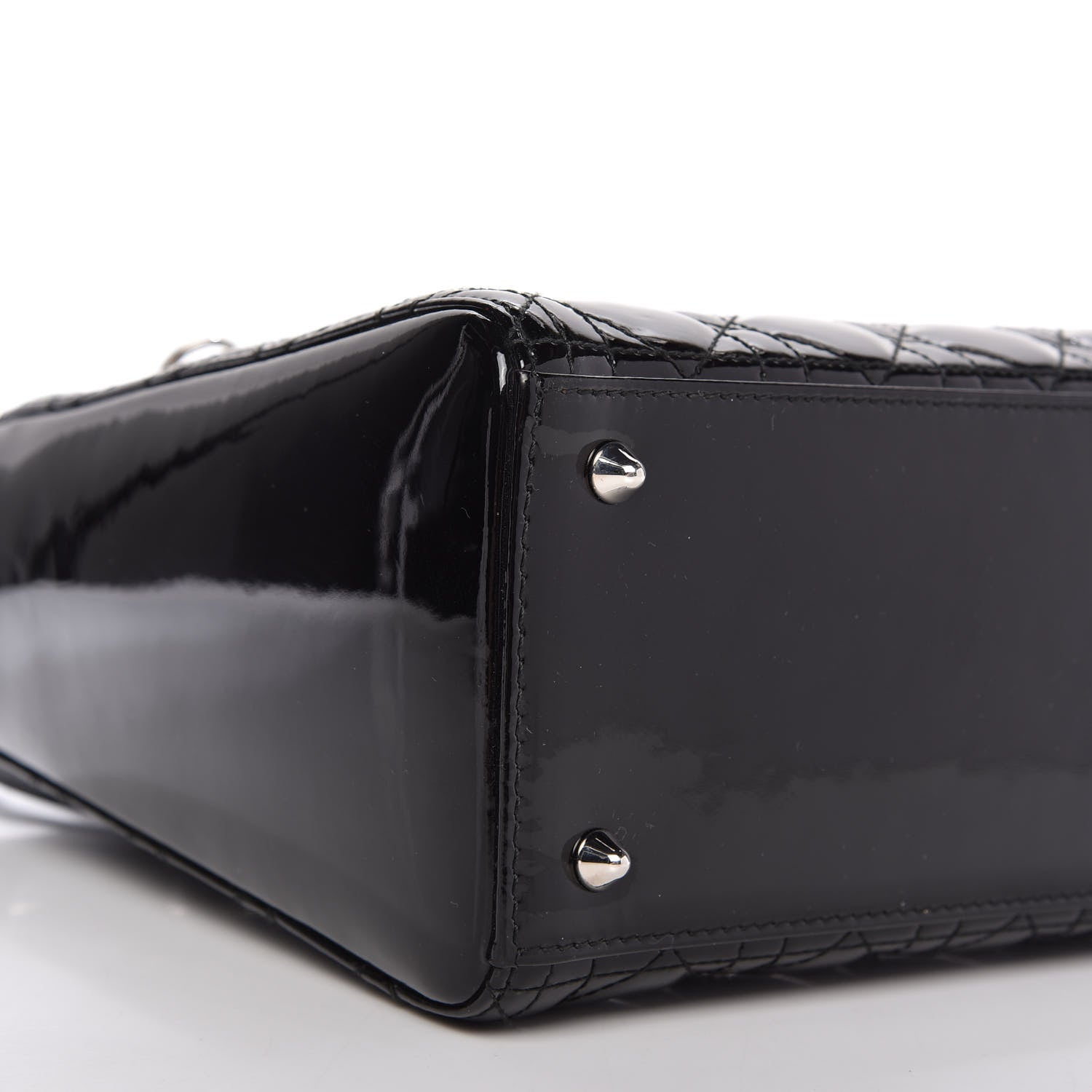 Christian Dior Patent Cannage Medium Lady Dior Black 6 of 10