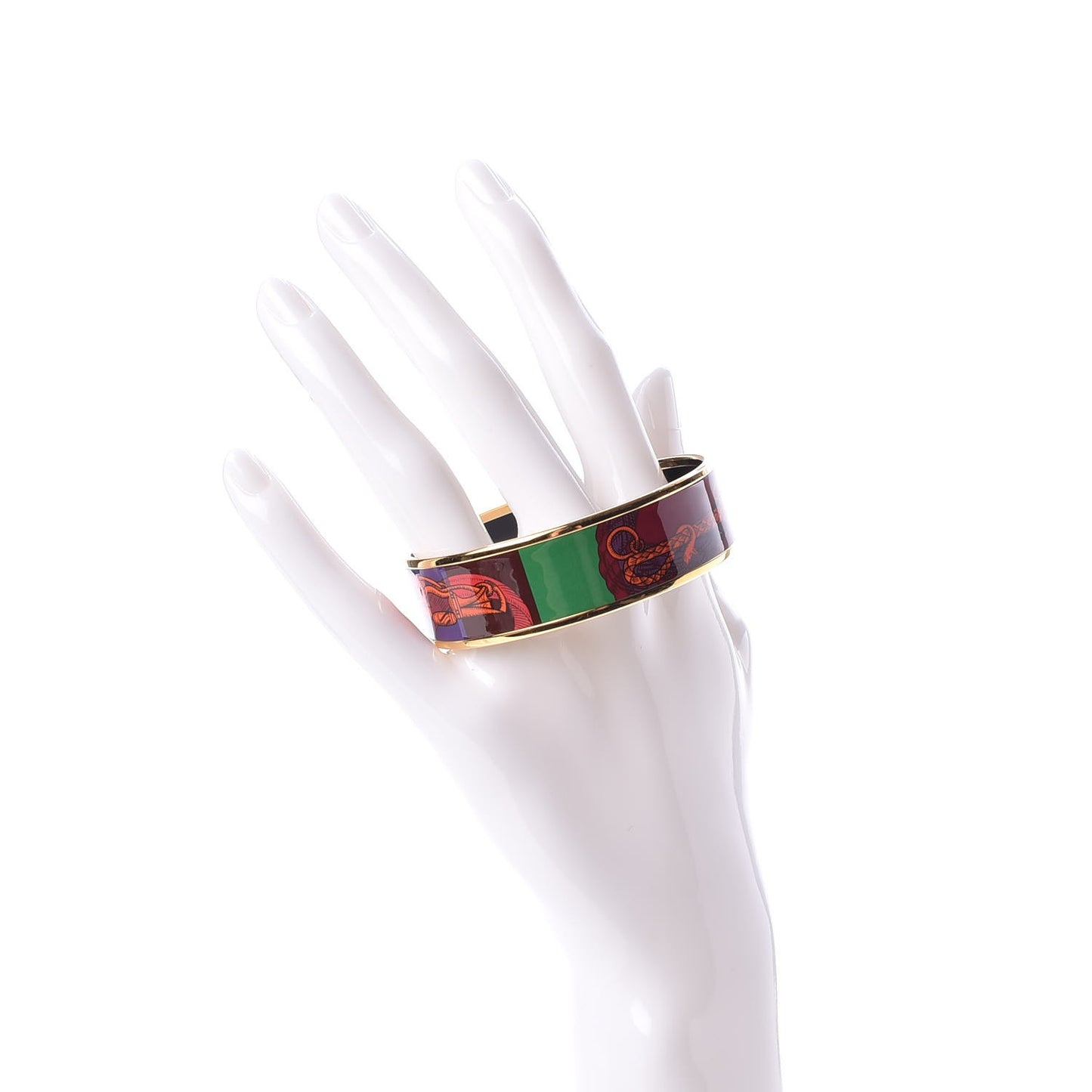 Enamel Printed Della Cavalleria Wide Bracelet 62 Cacao