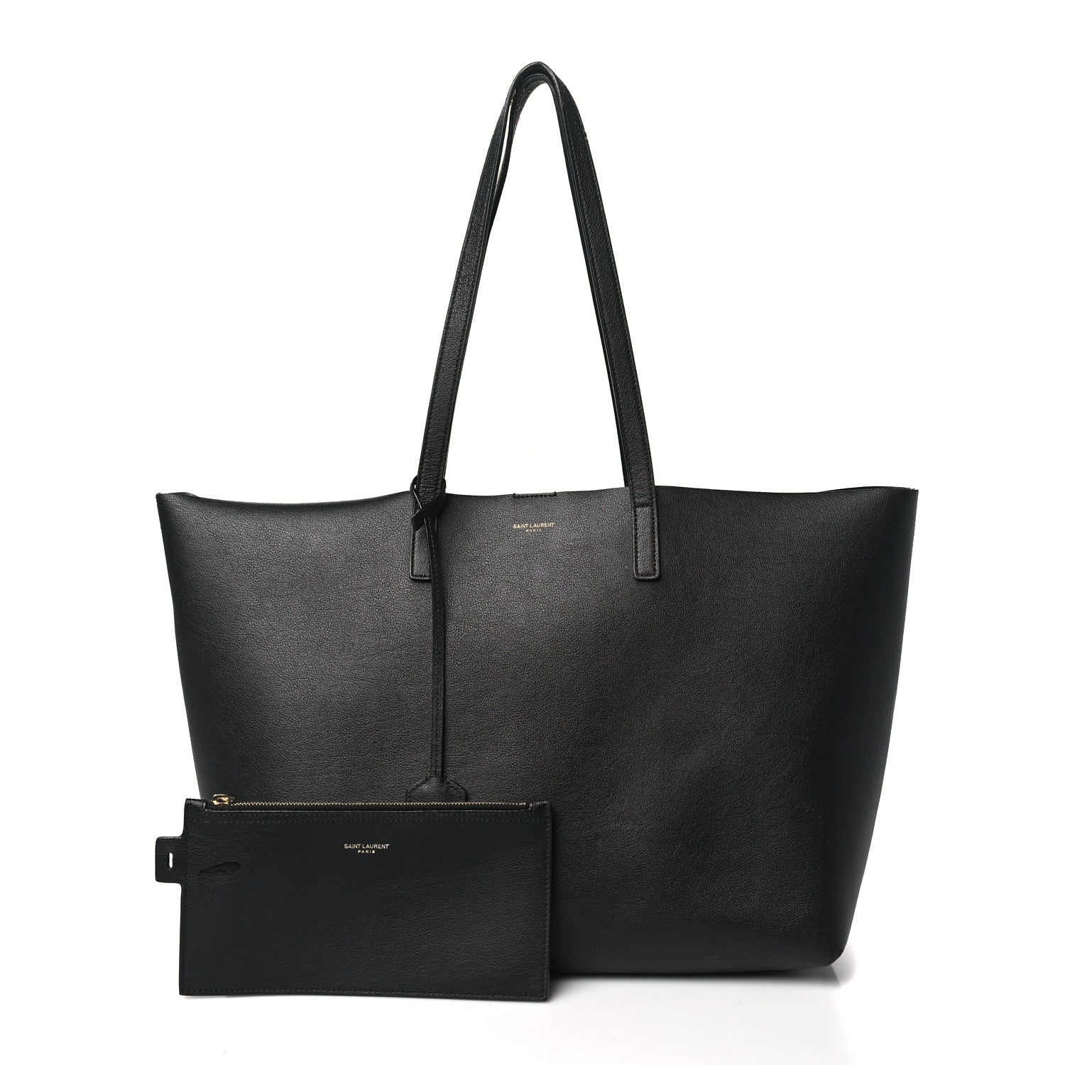 Saint Laurent Calfskin Large Shopping Tote Black 3 of 13