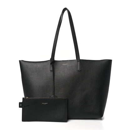 Saint Laurent Calfskin Large Shopping Tote Black 3 of 13