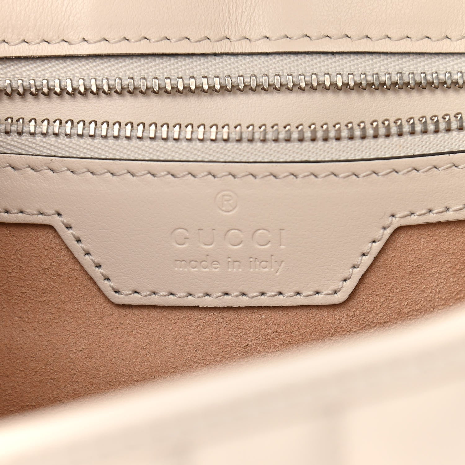 Gucci Calfskin Matelasse Aria Small GG Marmont Shoulder Bag Mystic White 6 of 10