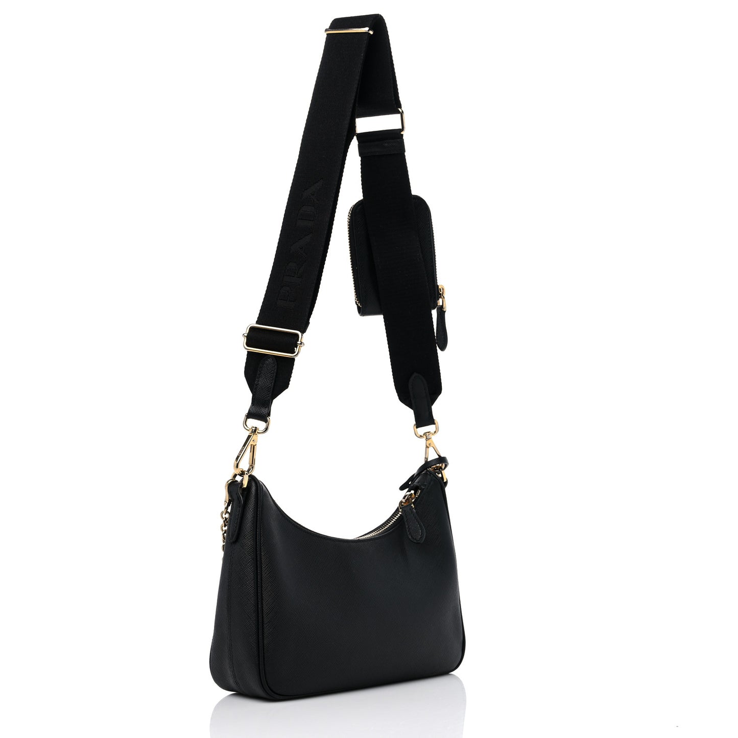 Saffiano Lux Re-Edition 2005 Shoulder Bag Black