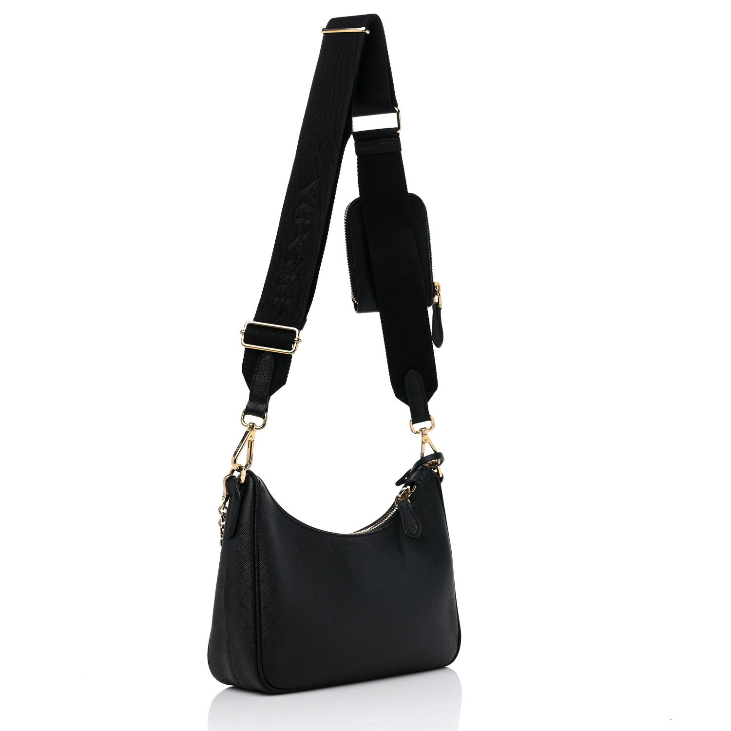 Prada Saffiano Lux Re-Edition 2005 Shoulder Bag Black 3 of 13