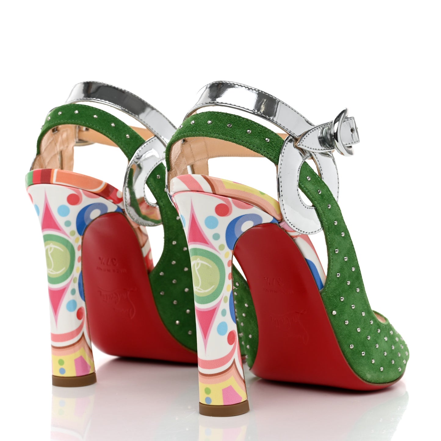 Suede Metallic Studded Loopinga 100 Pumps 37.5 Multicolor