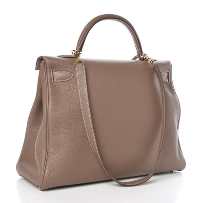 Hermes Togo Kelly Retourne 40 Etoupe 3 of 34