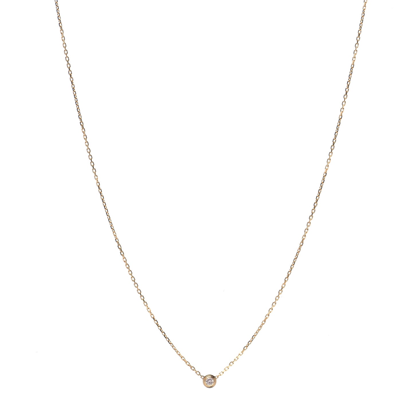 18K Yellow Gold Diamond XS D'Amour Pendant Necklace
