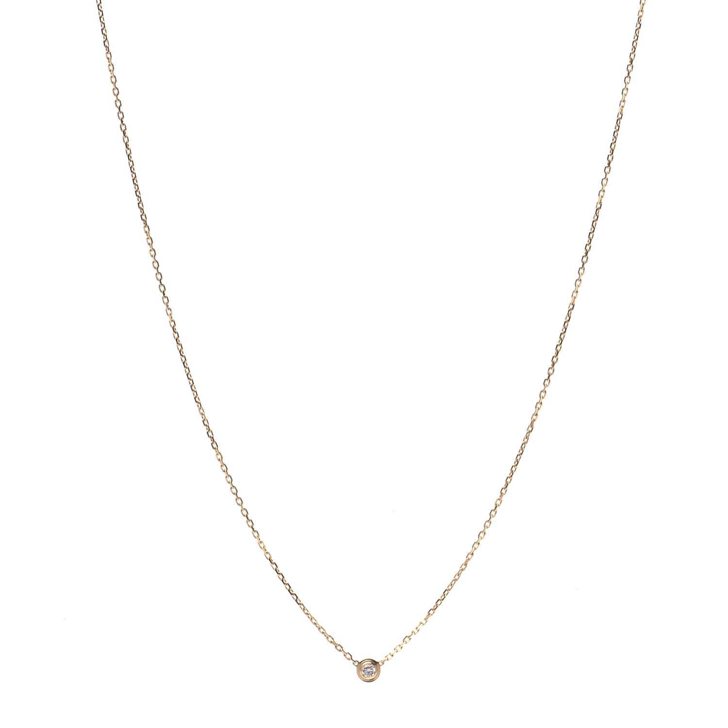 Cartier 18K Yellow Gold Diamond XS D'Amour Pendant Necklace 1 of 5