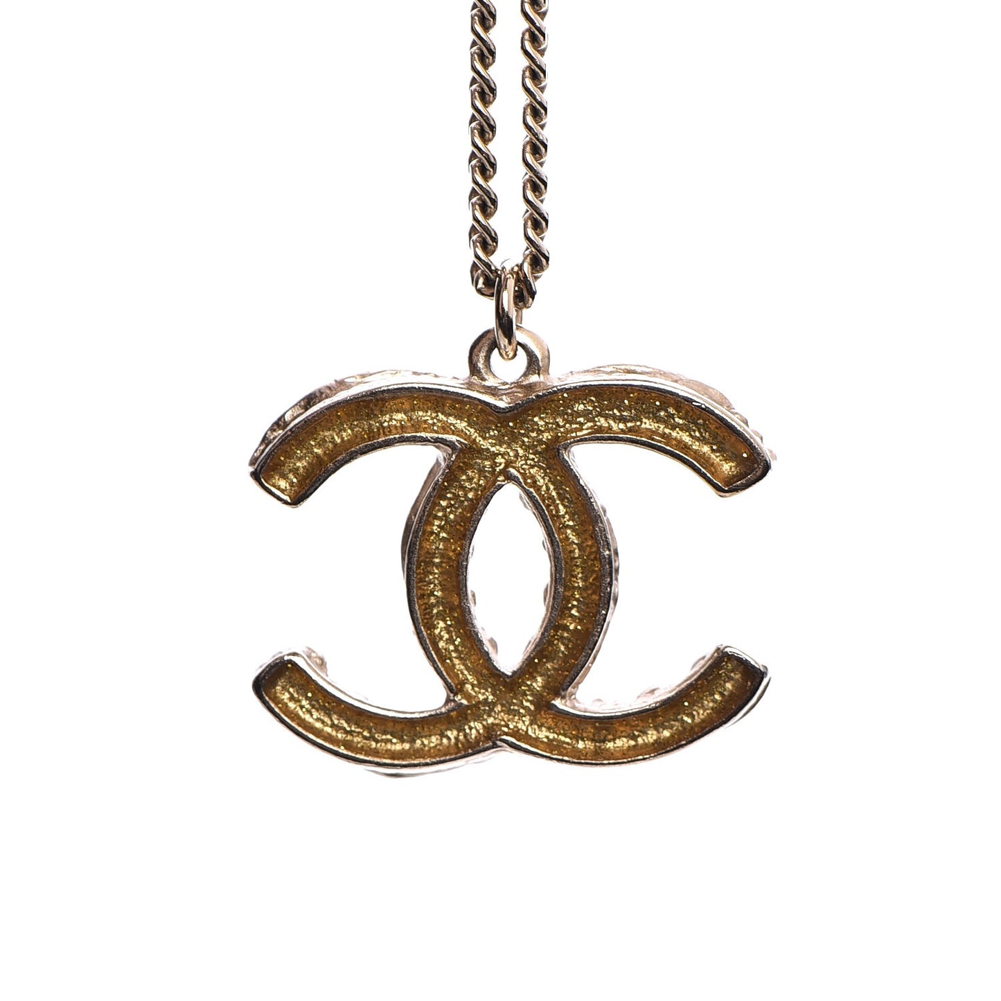 Pearl CC Pendant Necklace Gold