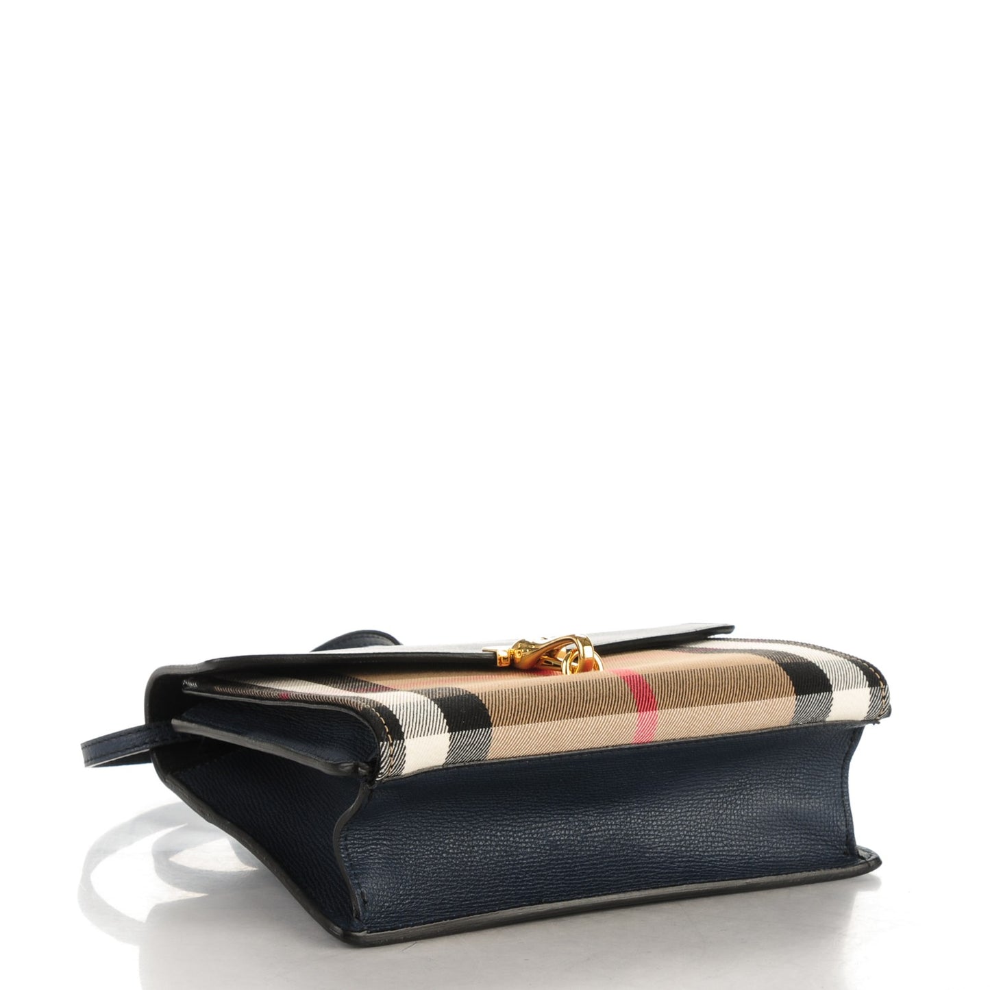 Derby Calfskin House Check Small Macken Crossbody Bag Ink Blue