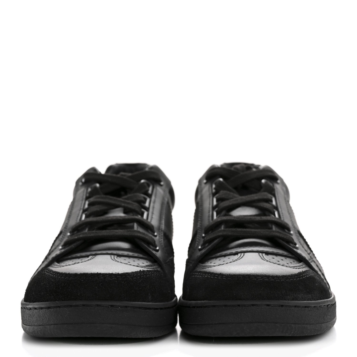 Christian Dior Calfskin Suede Logo Sneakers 37 Black 3 of 10