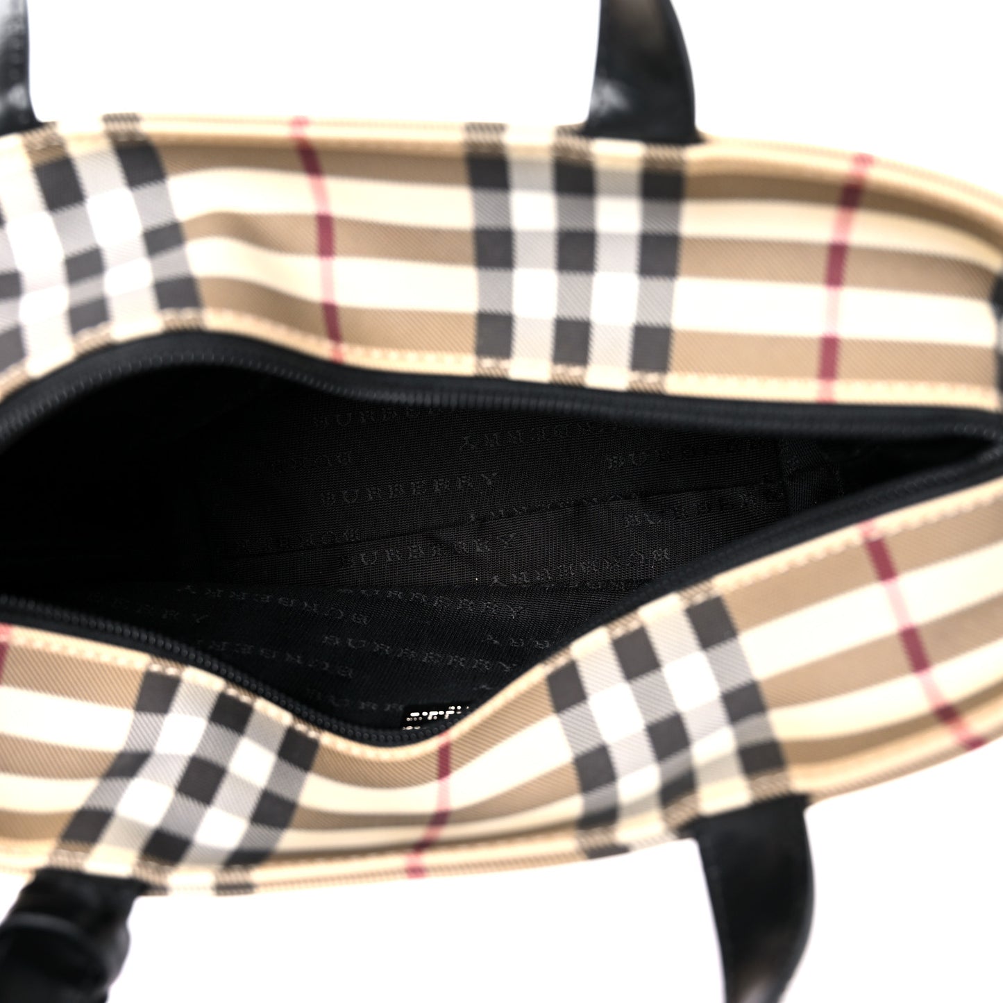 House Check Small Tote Black