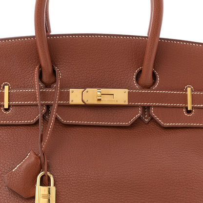 Hermes Taurillon Clemence BIRKIN 35 Gold 8 of 13