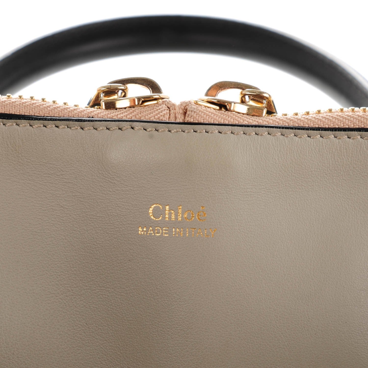 Chloe Smooth Calfskin Medium Baylee Open Tote Marshmallow Grey Black 6 of 6