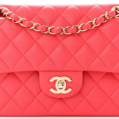 Chanel Caviar Quilted Small Double Flap Dark Pink 8 of 11