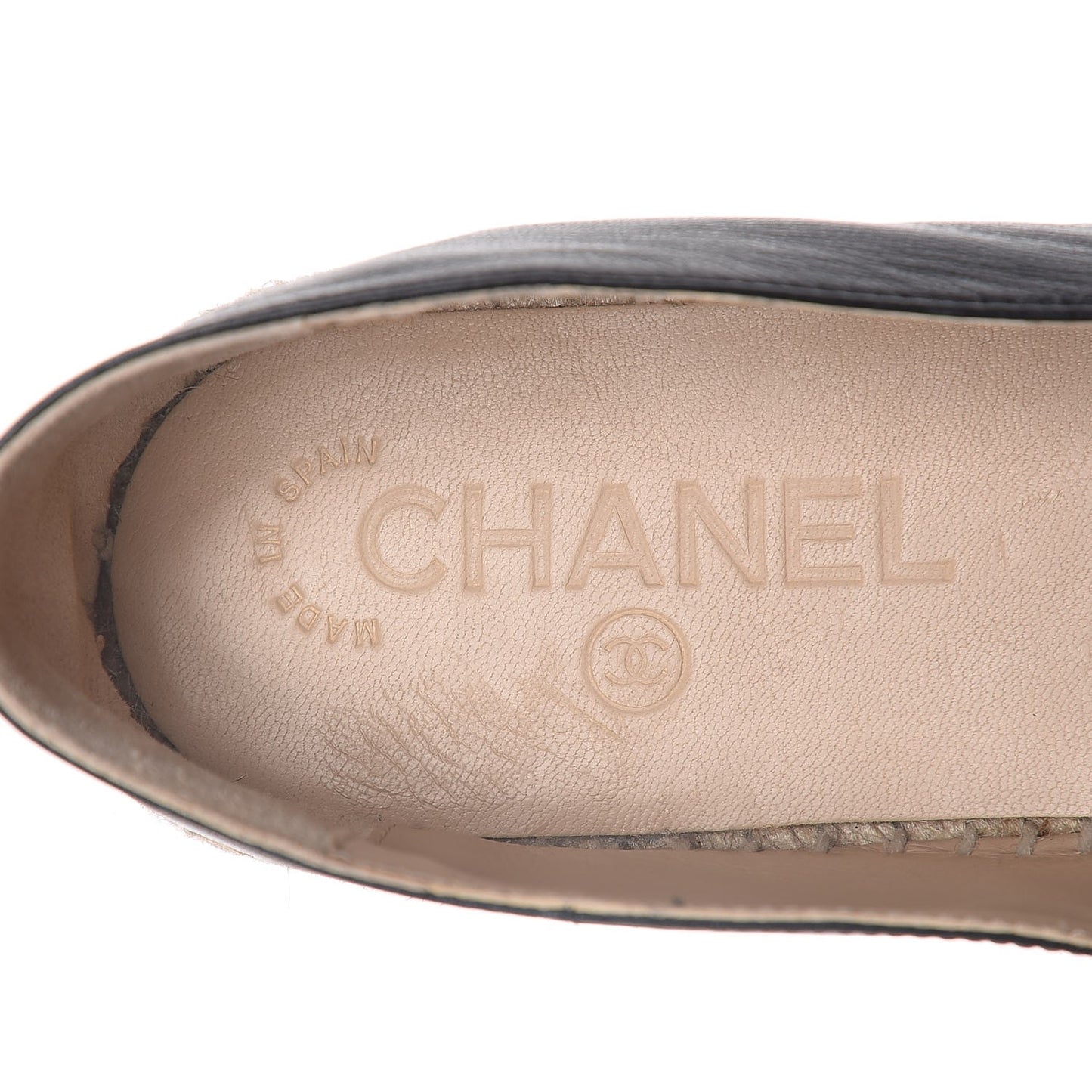 Lambskin CC Espadrilles 38 Black