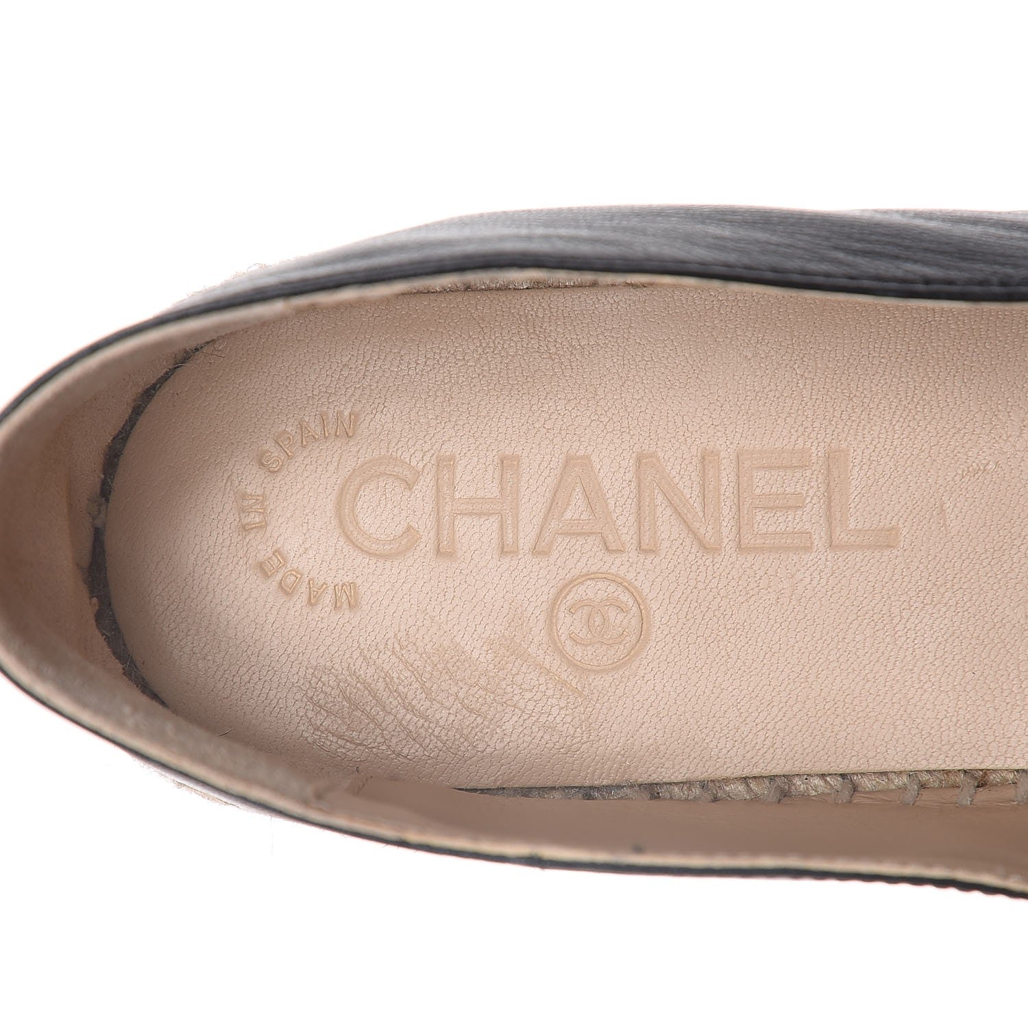 Chanel Lambskin CC Espadrilles 38 Black 9 of 10