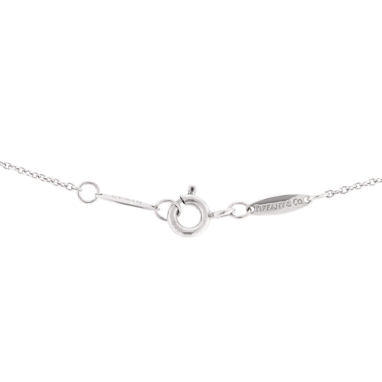 Sterling Silver Aquamarine Elsa Peretti Color by the Yard Pendant Necklace