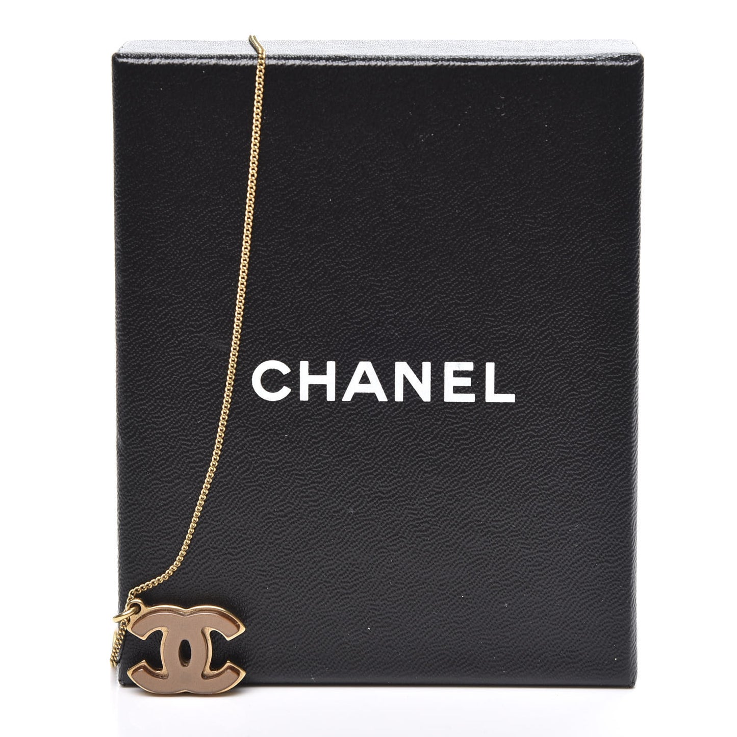 Resin CC Pendant Necklace Gold