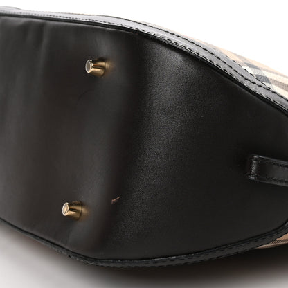 Burberry Haymarket Check Small Orchard Bowling Bag Chocolate 8 of 11