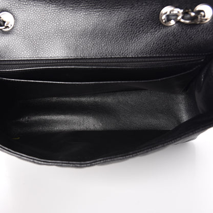 Chanel Caviar Quilted Jumbo Single Flap Black 6 of 12