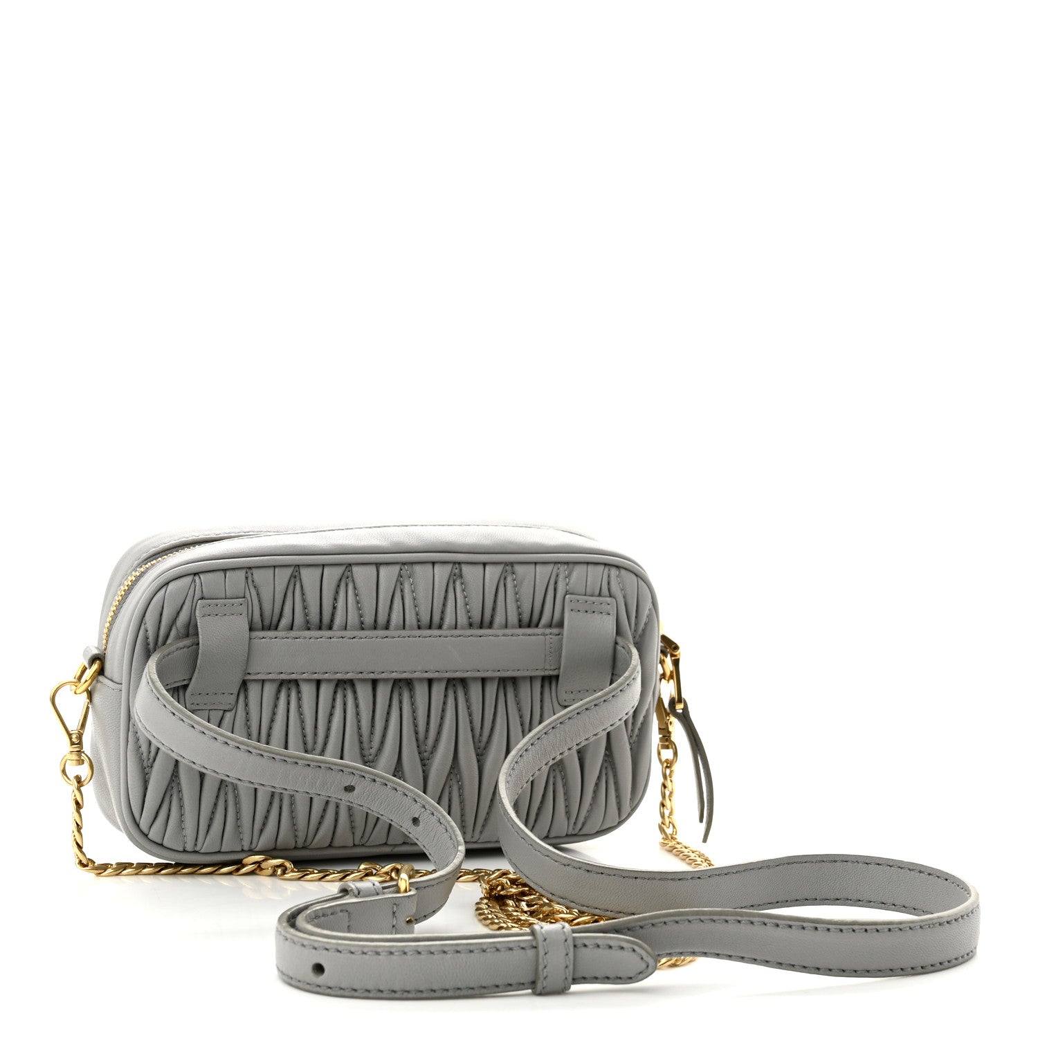 Miu Miu Nappa Matelasse Marsupio Belt Bag Nube 3 of 9