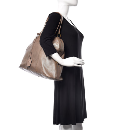 Saint Laurent Calfskin Oversized Muse Pewter 2 of 18
