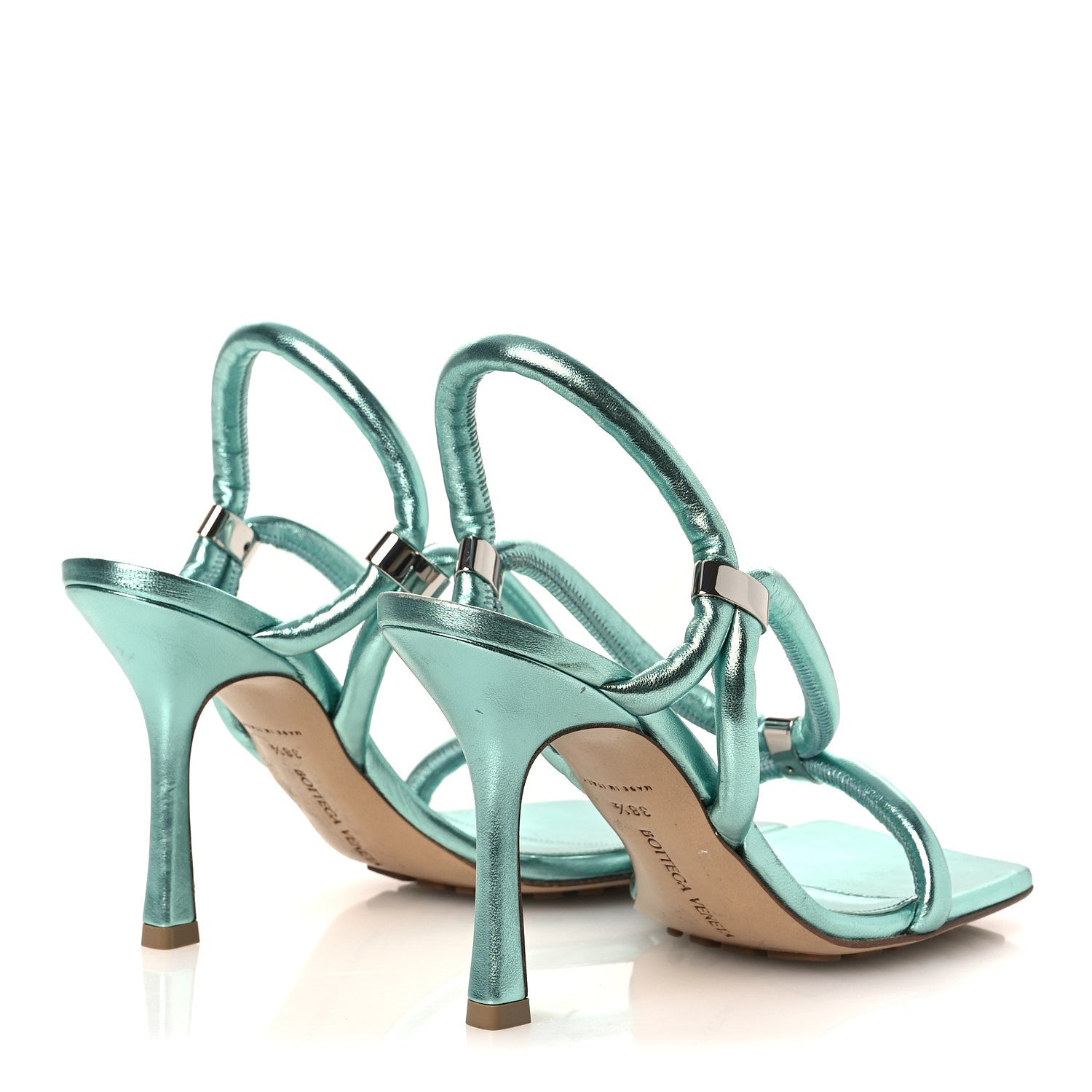 Bottega Veneta Multi Strap 95mm Sandals Icy 38.5 Moon 5 of 13