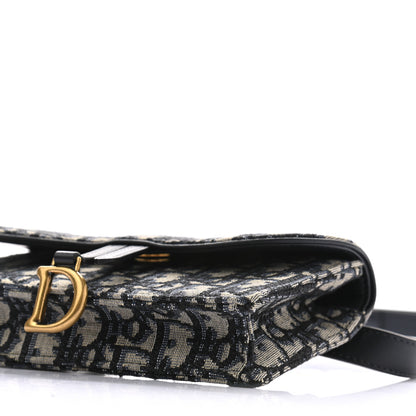 Christian Dior Oblique Saddle Belt Bag Blue 8 of 9