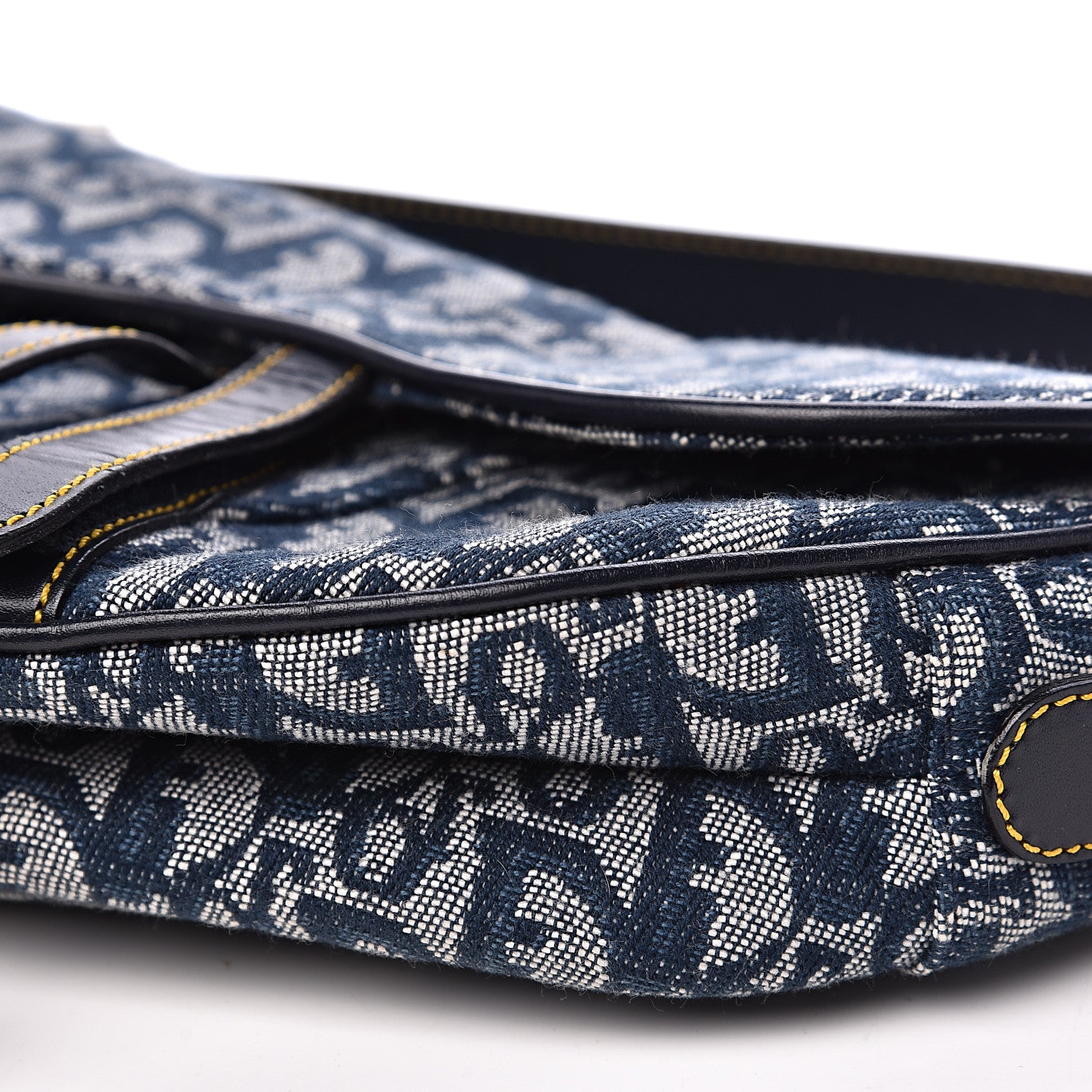 Christian Dior Monogram Saddle Bag Blue 8 of 12