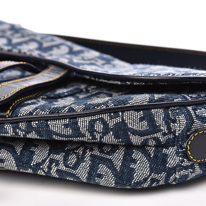 Christian Dior Monogram Saddle Bag Blue 8 of 12