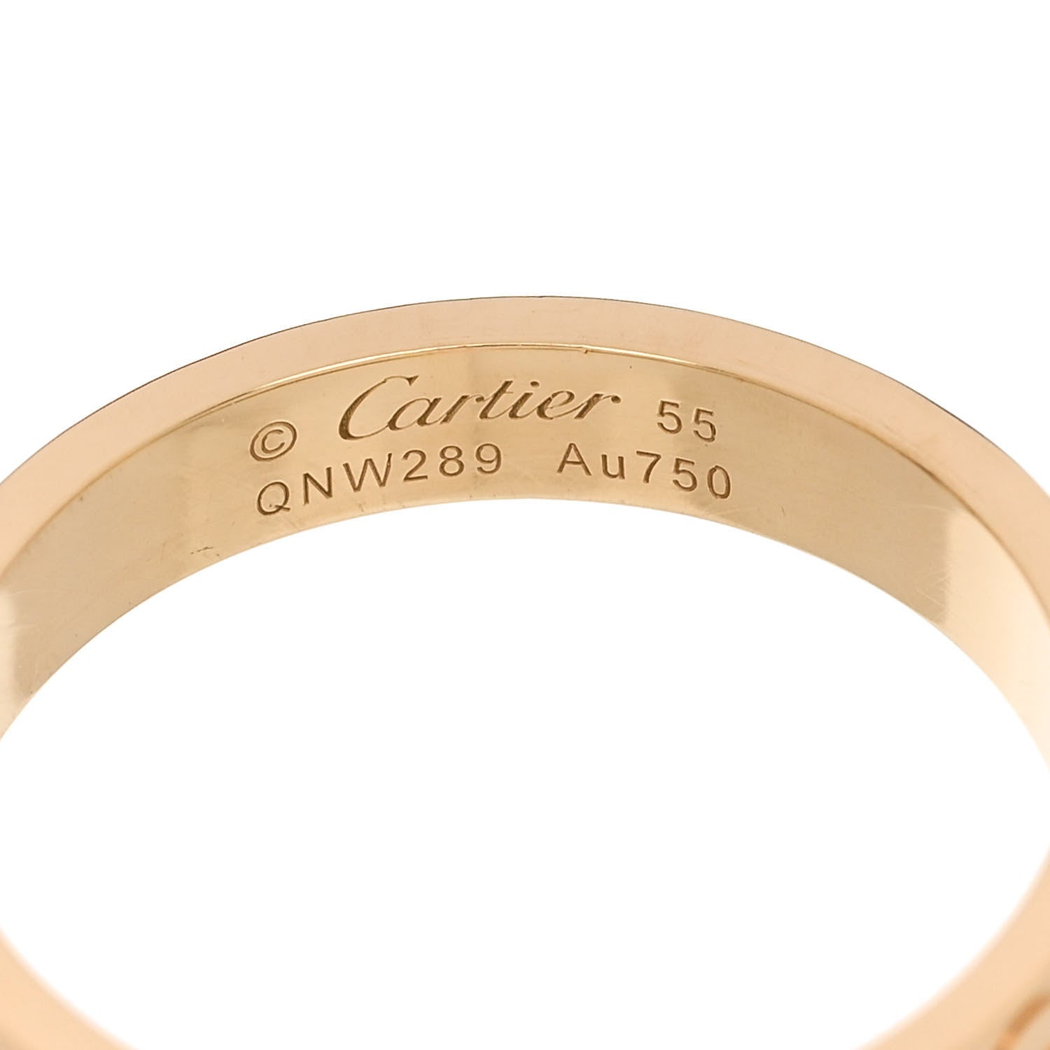 Cartier 18K Yellow Gold 3.5mm LOVE Wedding Band Ring 55 7.25 Cartier 18K Yellow Gold 3.5mm LOVE Wedding Band Ring 55 7.25