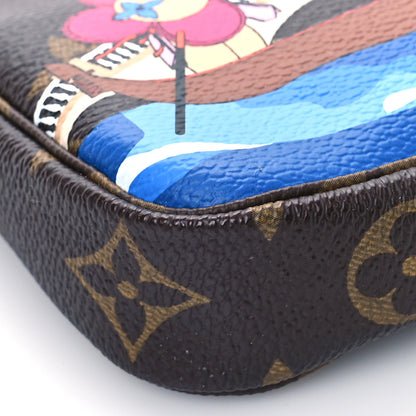 Louis Vuitton Monogram 2019 Christmas Animation Mini Venice Pochette Accessories Blue 7 of 8