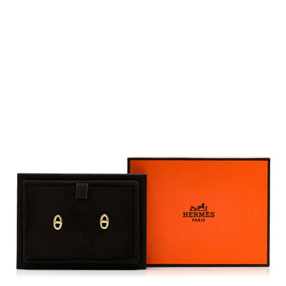 Hermes 18K Yellow Gold TPM Farandole Stud Earrings 5 of 5