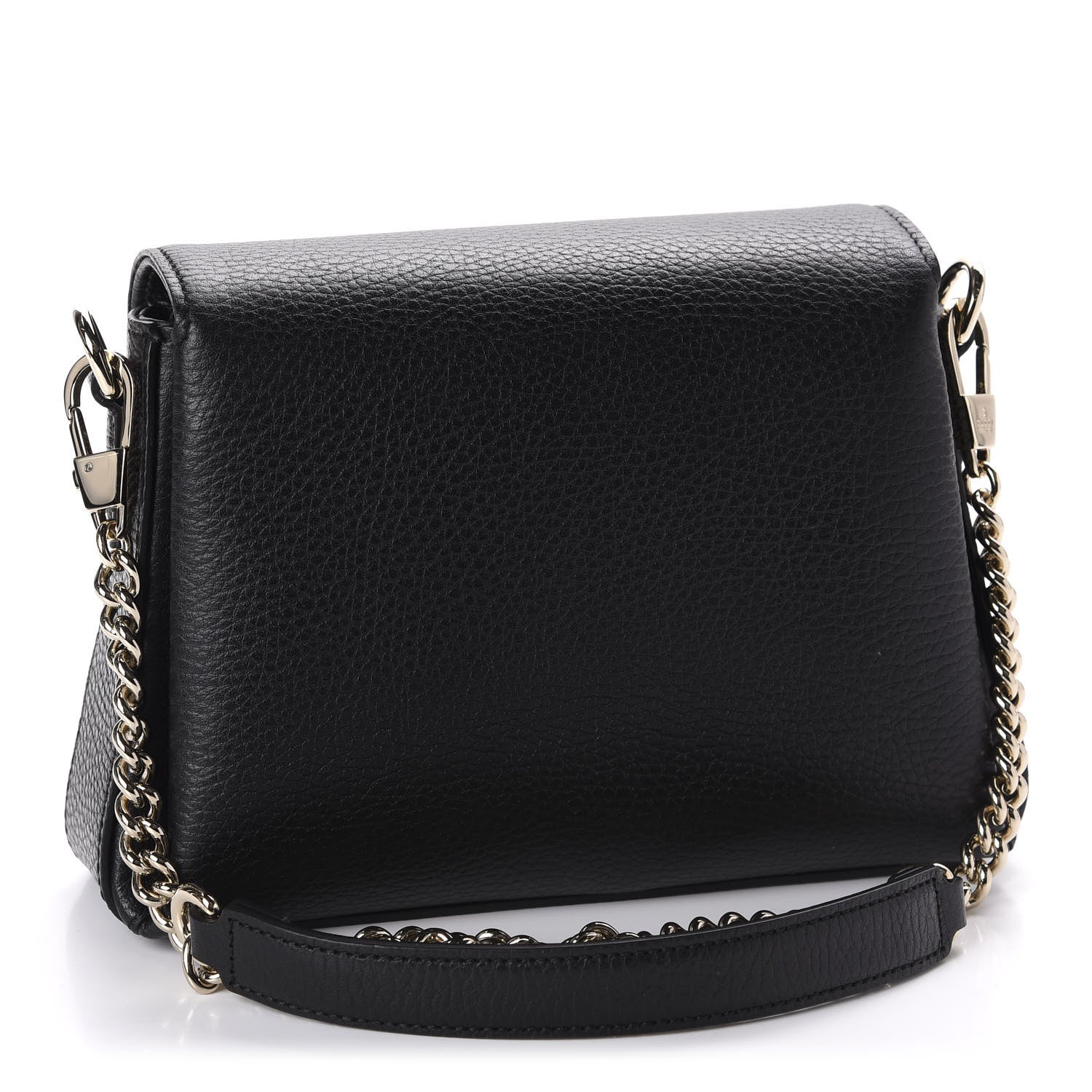 Gucci Dollar Calfskin Interlocking G Crossbody Bag Black 2 of 9
