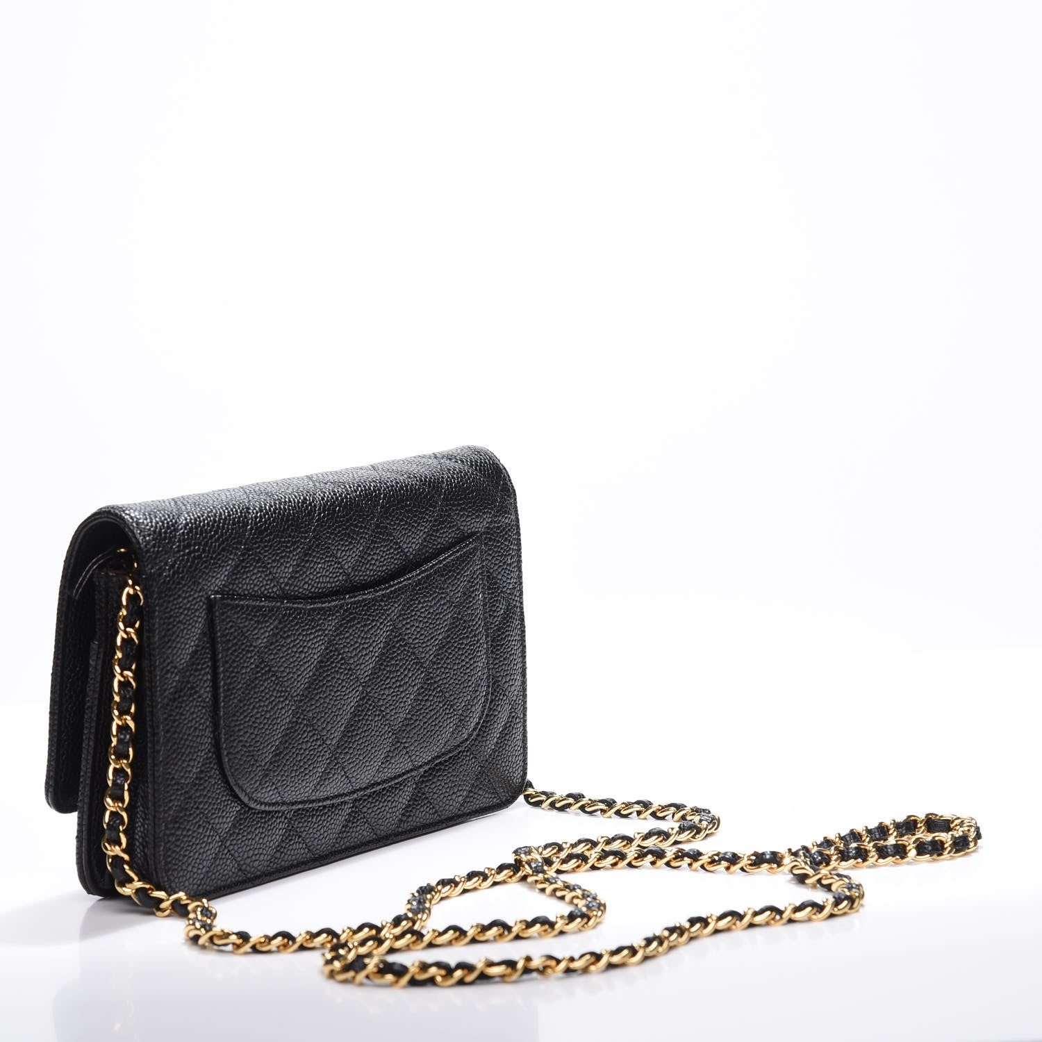 Chanel Caviar Quilted Wallet On Chain WOC Black 2 of 14